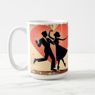 Mug Mid Century Valentine Dancing Couple avec Martini