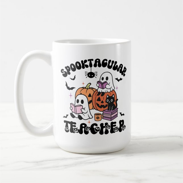 Mug Mignet Enseignant Fantôme Halloween-Spooktacular E (Gauche)