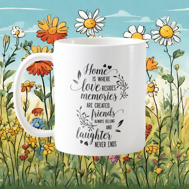 Mug mignon Amis Famille mot art (Créateur téléchargé)