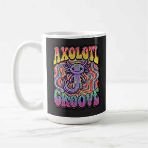 Mug Mignon Axolotl Hippie Groovy Art Rétro 70s Arc-en-