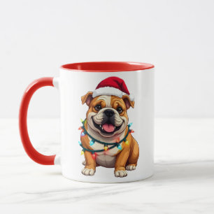 Mug Mignon Bouledogue Anglais Noël Santa Amoureux de C