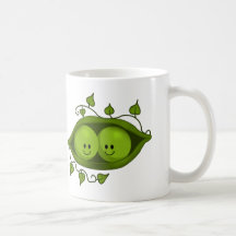 Mignon Deux Petits Pois Dans Une Cosse