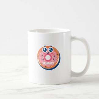 Mug Mignon donut de dessin animé rose saupoudré délici