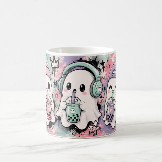 Mug Mignon fantôme Kawaii Boba | Halloween pastel