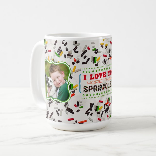 Mug Mignon Funny 2 Photo JE VOUS AIME PLUS QUE DES SPR (Devant gauche)