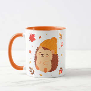 Mug Mignon hérisson souriant à l'aquarelle pour café d