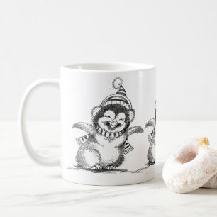 Mug Mignon manchot de Noël, heureux bébé oiseau