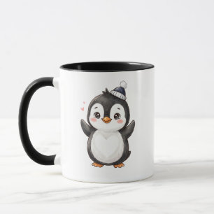 Mug Mignon Manchot Kawaii "Détente avec ma boisson pré
