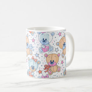 Mug Mignon motif sans couture d'ours en peluche pour l