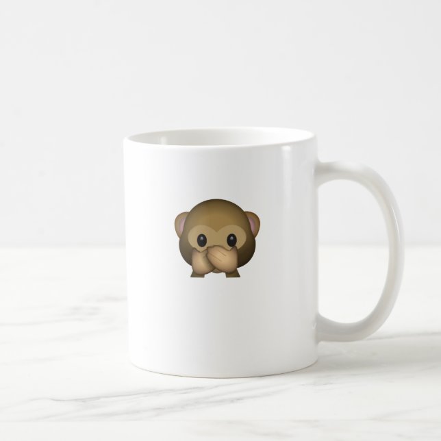 Mug Mignon ne parlez aucun singe mauvais Emoji (Droite)