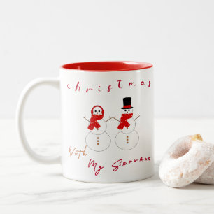 Mug Mignon Noël Avec Mon Bonhomme de Neige