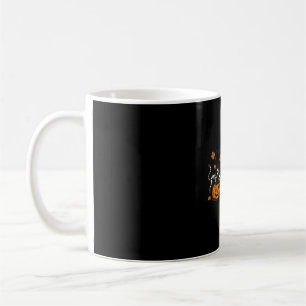 Mug Mignon squelette de chaton drôle chat noir citroui