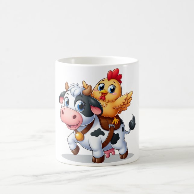 Mug mignon vache/poulet caricature (Centre)