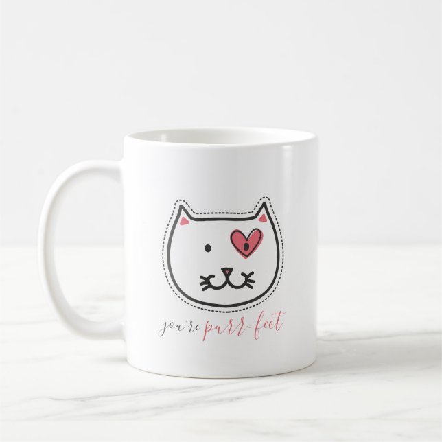Mug Mignon vous êtes Saint-Valentin de chat de (Gauche)