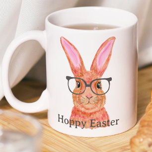 Mug Mignonette rousse Pâques rose lapin de Pâques
