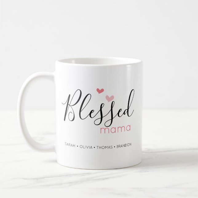 Mug Mignonne Blessed Maman Coeur Fête des Mères (Gauche)