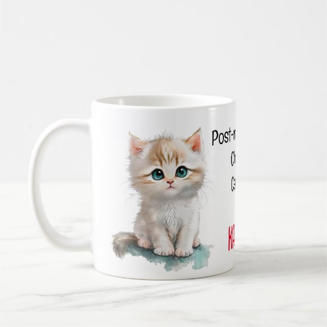 Mug Mignonne dame de chat sans ménopause après la méno (Gauche)