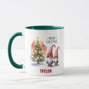 Mug Mignonne Festif Personnalisé Joyeux Noël Gnome