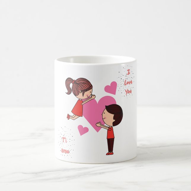 Mug Mignonne Je t'aime, Ti Amo (Centre)
