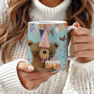 Mug Mignonne Ours Boug d'anniversaire, Cadeau d'annive