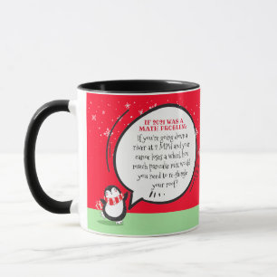 Mug Mignonne Penguin Drôle Nouvel An Math Problème Cit
