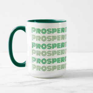 Mug Mignonne Pensée riche Pensées Prospérité Message v