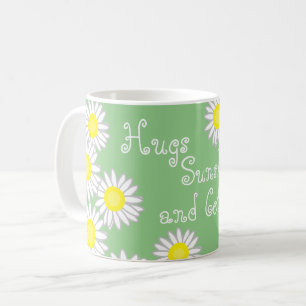 Mug Mignonne salope jaune et blanc vert Daisy Dit
