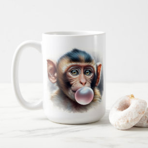Mug Mignonne Singe soufflant des bulles de bulle de go