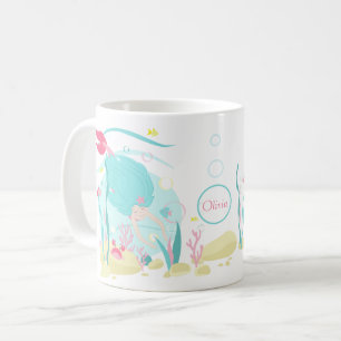 Mug Mignonne Sirène Plongée Sous La Mer