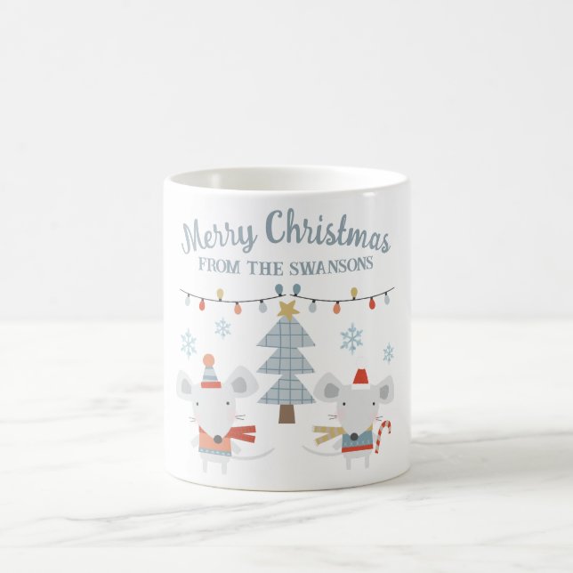 Mug Mignonne souris et arbre de Noël (Centre)