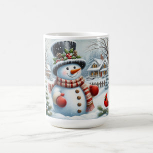 Mug Mignonne, Vintage/Whimsical bonhomme de neige de N