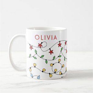 Mug Mignons lumières à cordes de Noël personnalisées