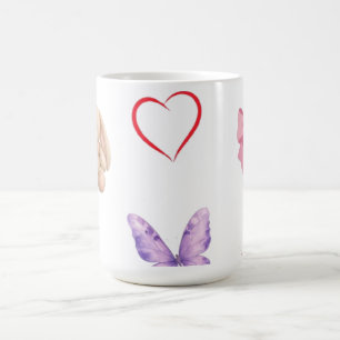 Mug Mignons Nœuds Pastel Kawaii Lapin Papillon Cœur Co