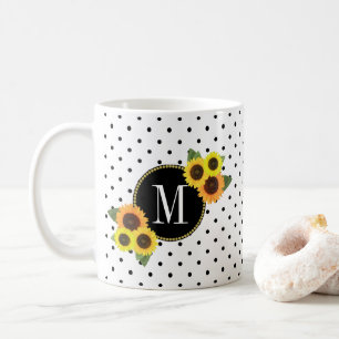 Mug Mignons Noir Blanc Points Vintages Fleurs de solei