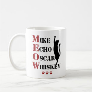 Mug Mike Echo Oscar Whiskey MEOW Cat