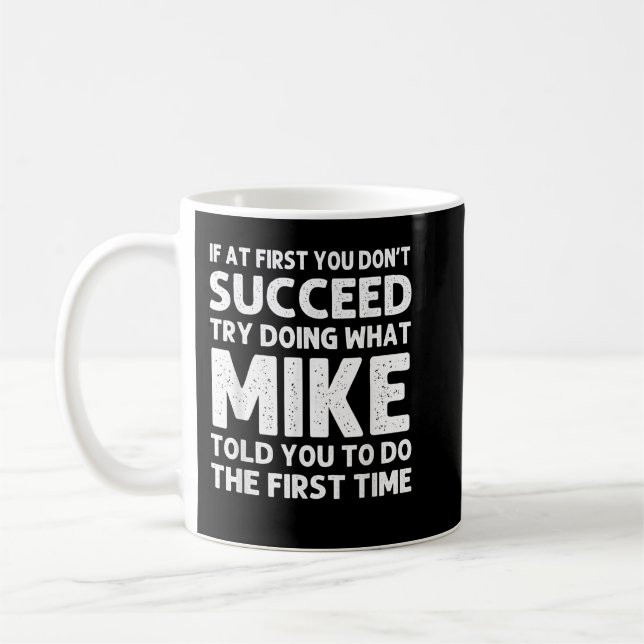 Mug MIKE Nom du cadeau Anniversaire Personnalisé Noël  (Gauche)