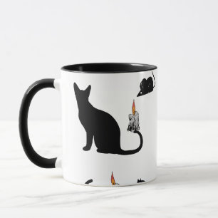 Mug Mikitiez Bombay chat noir effrayant Halloween