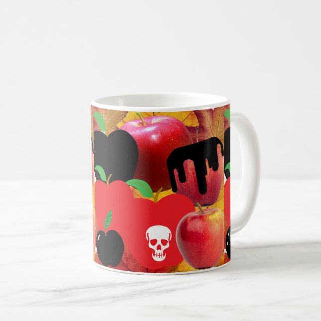 Mug Mikitiez crâne rouge toxique pomme vegan été (Devant droit)