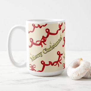 Mug Mikitiez ruban gothmas rouge blanc canne de bonbon