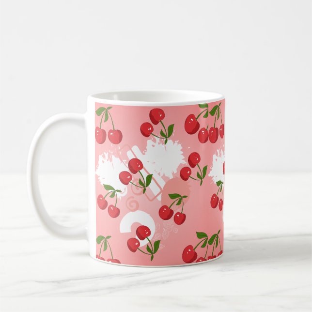Mug milkshake à la fraise kawaii (Gauche)