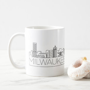 Mug Milwaukee, Wisconsin Skyline stylisé
