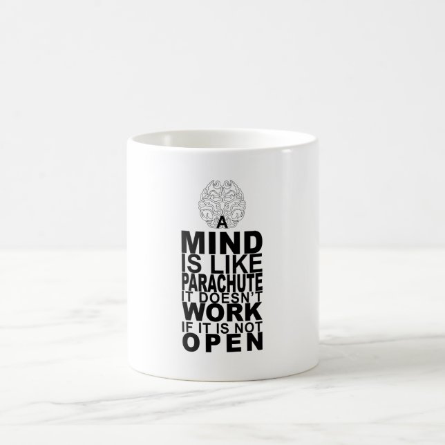 Mug Mind is like fallschirm Kaffeetasse (Mittel)