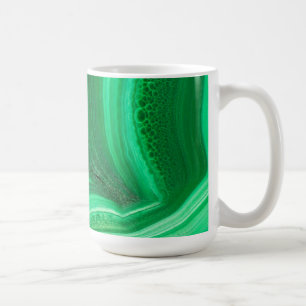 Mug Minéral de malachite vert brillant