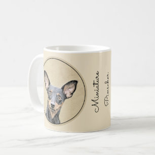 Mug Miniature Pinscher Peinture mignonne Chien Art ori