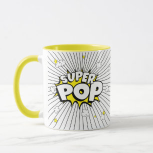 Mug Minimal Fun SUPER POP! Popcorn Pun   Pop Art