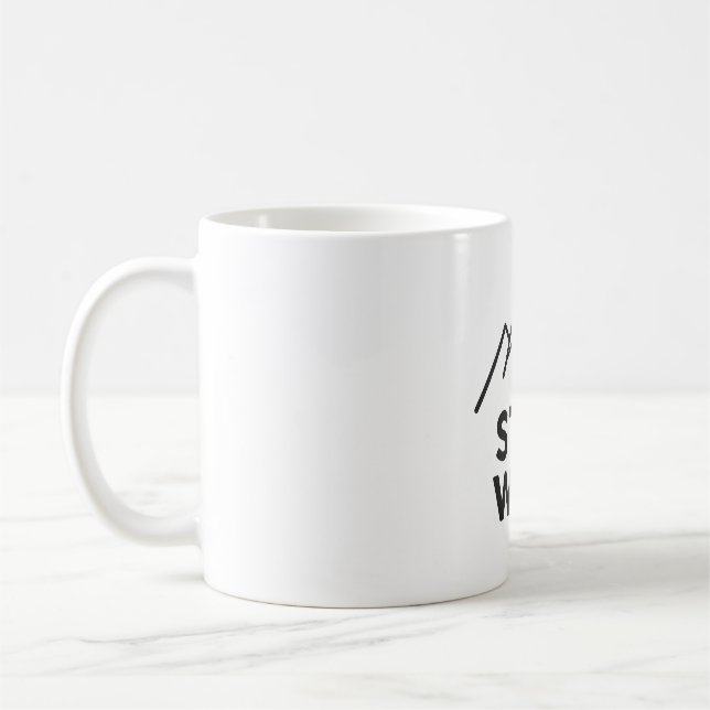 Mug Minimal Mountain Outline - Outdoor Adventure Desig (Gauche)