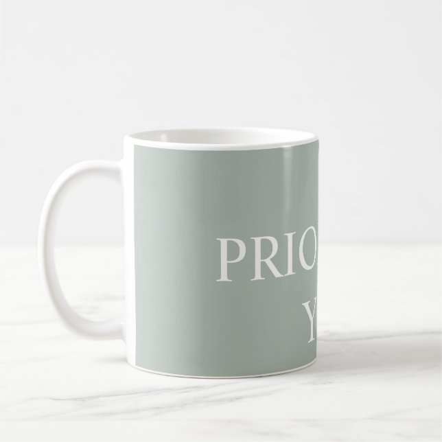 Mug Minimal Prioritize You Quote Ash Colour (Gauche)