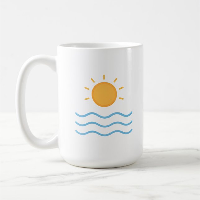 Mug Minimal Sun and Waves (Gauche)