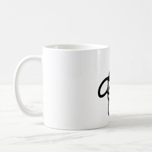 Mug Minimalist Bee Line Art Design – Modern Simple Bee (Gauche)