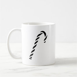 Mug Minimalist Black Christmas Candy cane